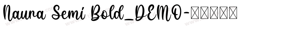 Naura Semi Bold_DEMO字体转换